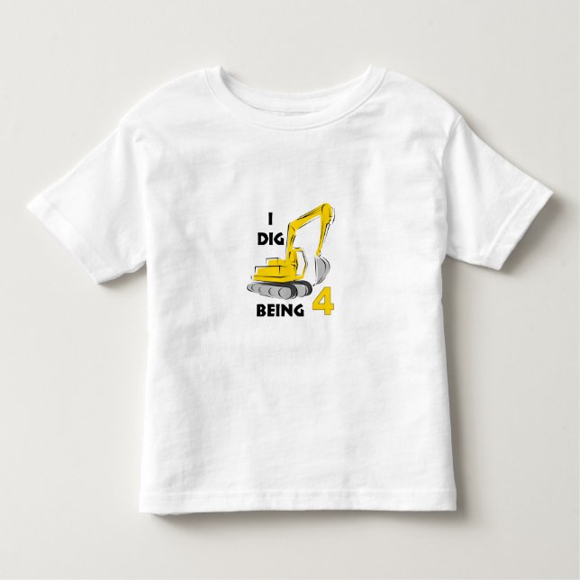 Camiseta Infantil Eu escavo ser 4 (Frente)