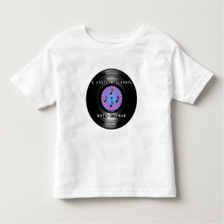 Camiseta Infantil Eu escuto o vinil com meu pai