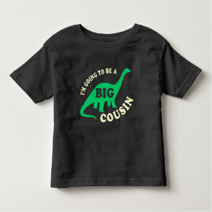 Camiseta Infantil Eu estou indo ser um primo grande - dinossauro