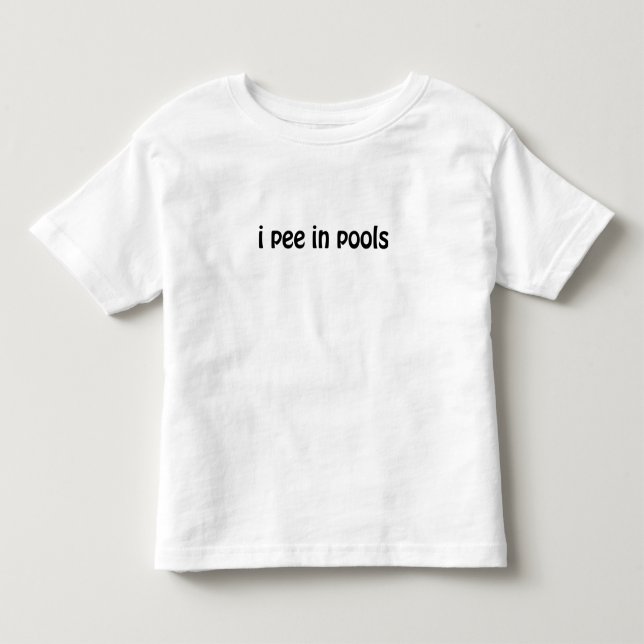 Camiseta Infantil Eu faço xixi nas piscinas (Frente)