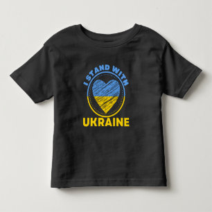 CAMISETA INFANTIL EU FICO COM A UCRÂNIA - APOIO