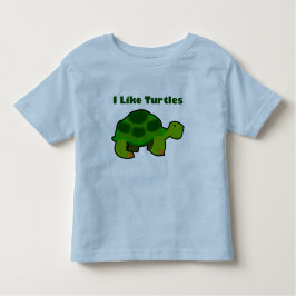 Camiseta Infantil Eu Gosto De Tartarugas - Toddler Fine Jersey T Shi