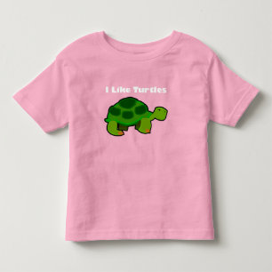 Camiseta Infantil Eu Gosto De Tartarugas - Toddler Fine Jersey T Shi