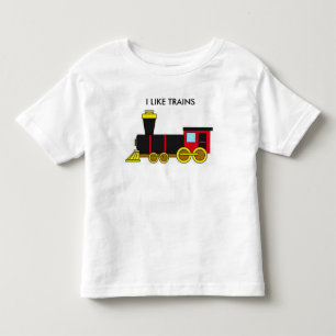 Camiseta Infantil Eu gosto de trens