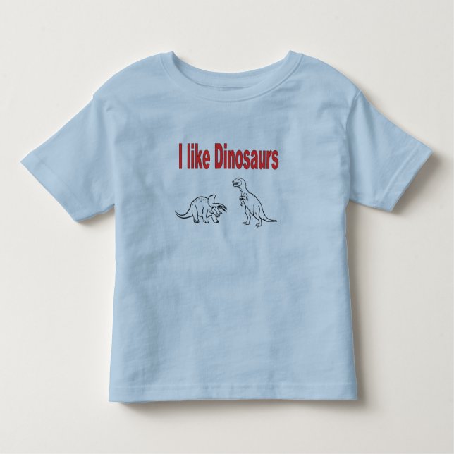 Camiseta Infantil Eu gosto do t-shirt dos miúdos dos dinossauros (Frente)