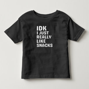 Camiseta Infantil Eu gosto muito de lanches - Comida engraçada