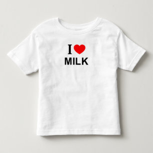 Camiseta Infantil Eu ❤️ LEITE Eu AMO LEITE Eu AMO LEITE