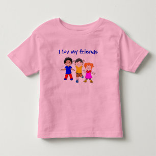 CAMISETA INFANTIL EU LUVO MEUS AMIGOS