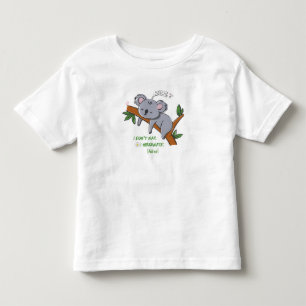 Camiseta Infantil Eu Não Cochilar, Eu Hiberno - Koala Adormecido Fof