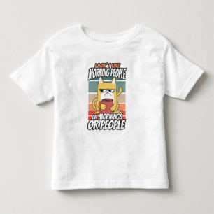 Camiseta Infantil Eu não gosto de pessoas matinais ou manhãs ou pess