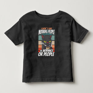 Camiseta Infantil Eu não gosto de pessoas matinais ou manhãs ou pess