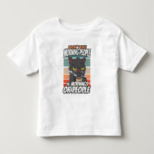 Camiseta Infantil Eu não gosto de pessoas matinais ou manhãs ou pess