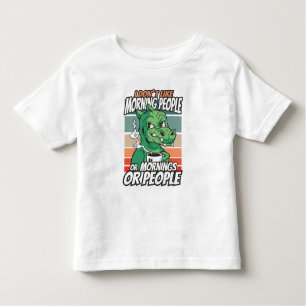 Camiseta Infantil Eu não gosto de pessoas matinais ou manhãs ou pess