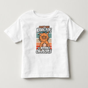 Camiseta Infantil Eu não gosto de pessoas matinais ou manhãs ou pess