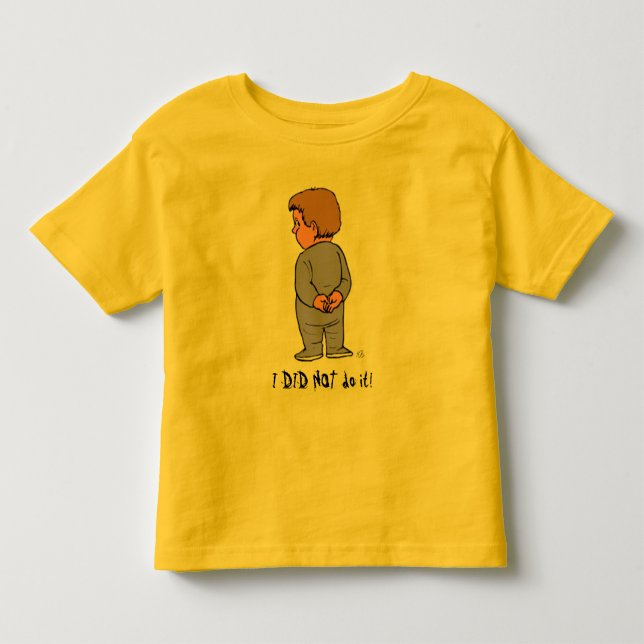Camiseta Infantil EU não o fiz! , KB (Frente)