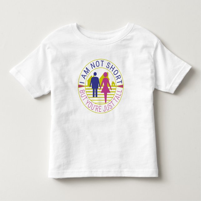 Camiseta Infantil Eu não sou pequeno, mas você é só alto (Frente)