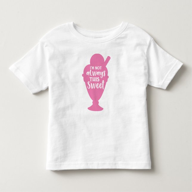 Camiseta Infantil Eu nem sempre sou esse Sorvete sundae doce (Frente)