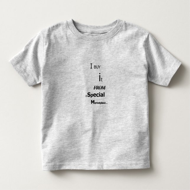 Camiseta Infantil Eu o Comprar de um mercado especial - (Frente)