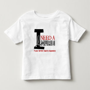 Camiseta Infantil EU PRECISO t-shirt de um DIABETES da CURA 1