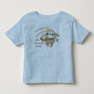 Camiseta Infantil Eu preferencialmente com a minha avó   Lama