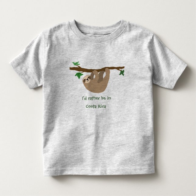Camiseta Infantil Eu preferencialmente estaria em Costa Rica, (Frente)