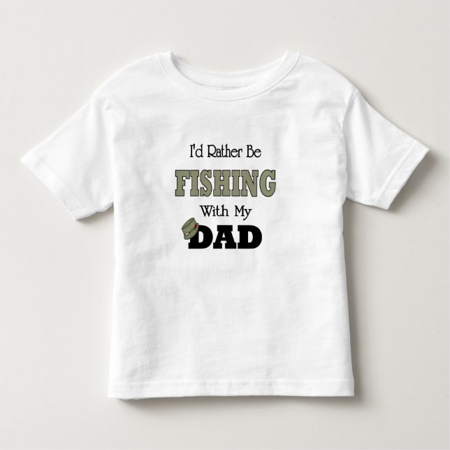 Camiseta Infantil Eu Preferencialmente pescando com Pai (Frente)