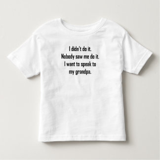 Camiseta Infantil Eu quero falar a meu vovô