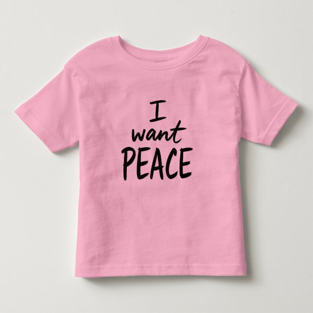 Camiseta Infantil “Eu Quero Paz” (Frente)