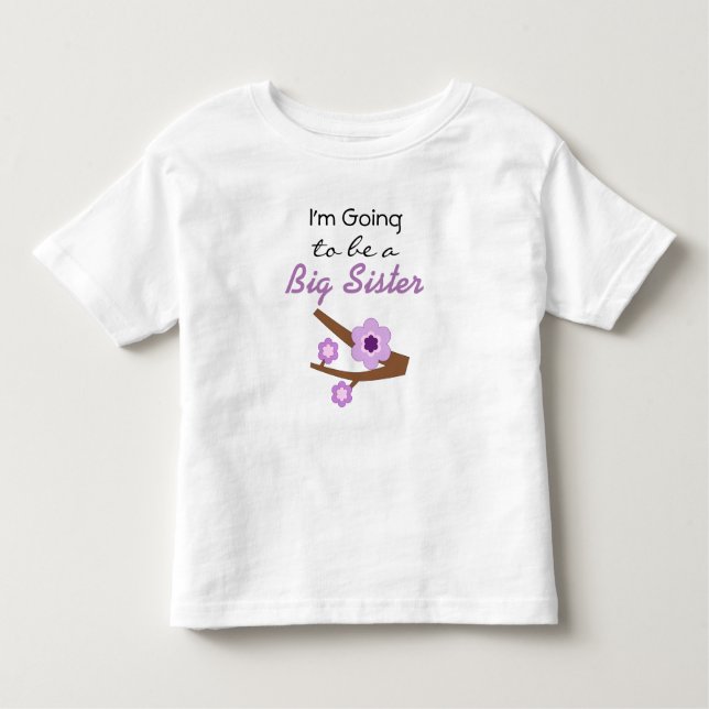 Camiseta Infantil Eu serei uma Irmã Irmã Vestida de Anúncio (Frente)