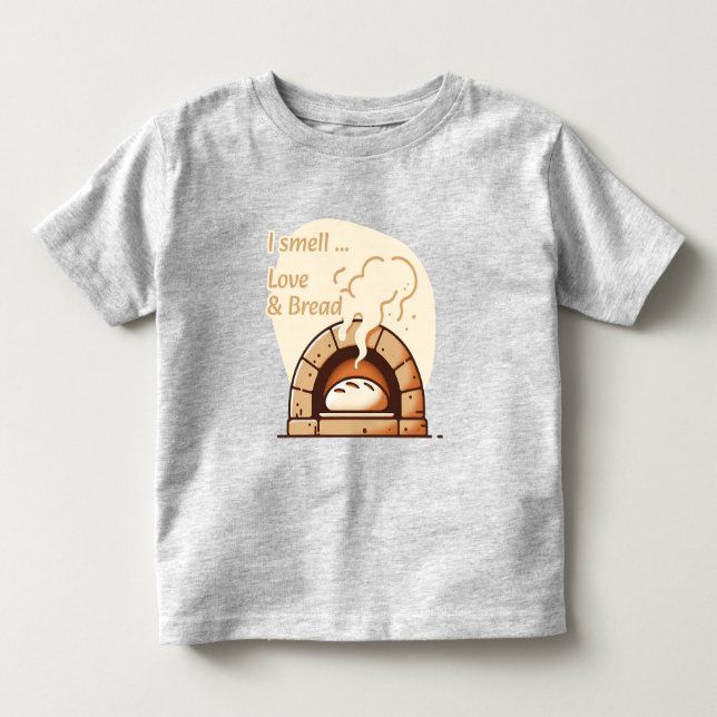 Camiseta Infantil Eu sinto o cheiro de Amor & Pão (Frente)