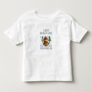 Camiseta Infantil Eu Só Gosto Muito De Pinguins Ok Toddler T-shirt