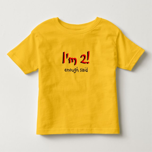 Camiseta Infantil Eu sou 2 bastante ditos (Frente)