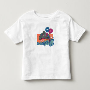 Camiseta Infantil "Eu sou 4" T do golfinho