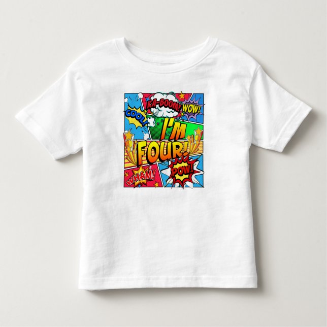 Camiseta Infantil Eu sou a banda desenhada quatro (Frente)