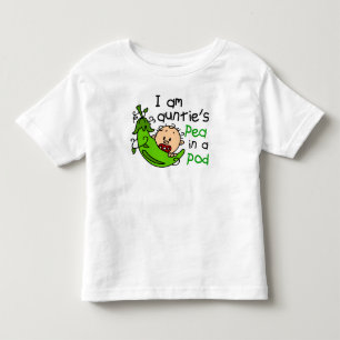 Camiseta Infantil Eu sou a Ervilha Um Vagem do Auntie