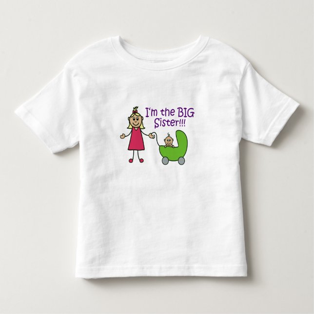Camiseta Infantil Eu sou a grande Irmã T-Shirt (Frente)