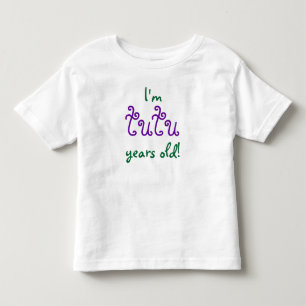 Camiseta Infantil Eu sou anos do tutu velhos!