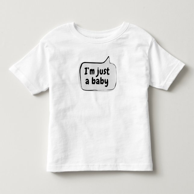 Camiseta Infantil Eu sou apenas um balão de fala de bebê (Frente)