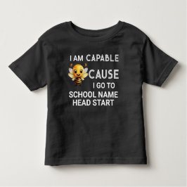 Camiseta Infantil Eu Sou Capaz Porque Eu Vou Adicionar O Nome Da Esc