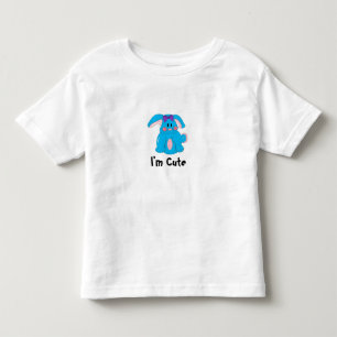 Camiseta Infantil Eu Sou Coelhinho Azul Fofo
