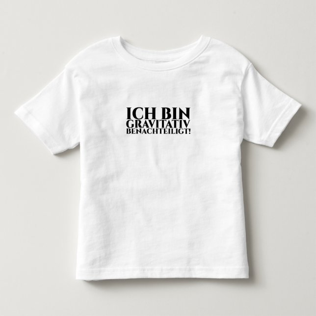 CAMISETA INFANTIL EU SOU DESVANTAGADO GRAVITACIONALMENTE (Frente)