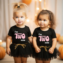 Camiseta Infantil Eu sou duas bonitas - segundo aniversário garota p