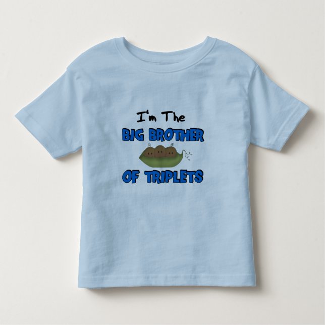 Camiseta Infantil Eu sou o grande IRMÃO dos TRIPLETS (afro-americano (Frente)