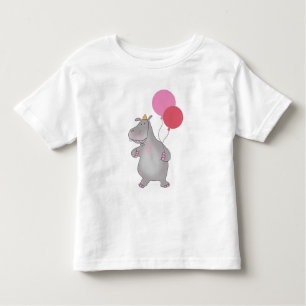 Camiseta Infantil Eu sou o hipopótamo dois com balões