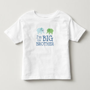 Camiseta Infantil Eu sou o Irmão Mais Velho Elefantes Lindos Criança