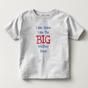 Camiseta Infantil Eu Sou o Irmão Mais Velho Personalizado