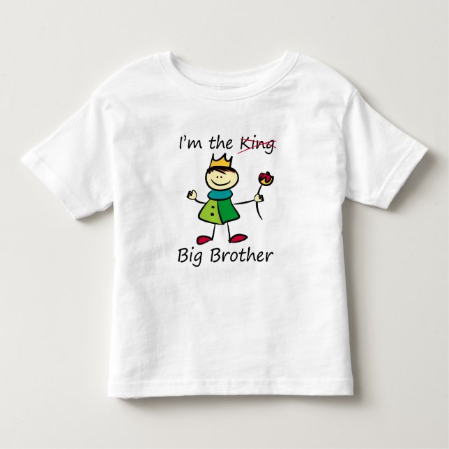 Camiseta Infantil Eu sou o Rei - Irmão Grande (Frente)