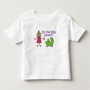 Camiseta Infantil Eu sou o t-shirt da irmã mais velha