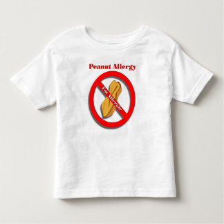 Camiseta Infantil Eu sou t-shirt alérgico da alergia do amendoim