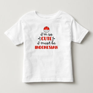 Camiseta Infantil Eu sou tão bonitinho, eu devo ser indonésio